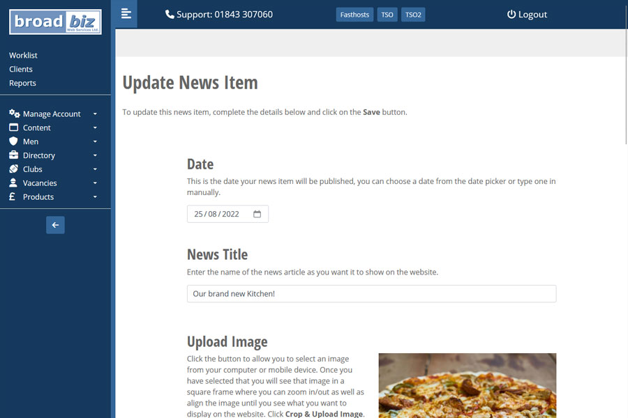 Image of Content Management Update News by Broadbiz Web Services Ltd.