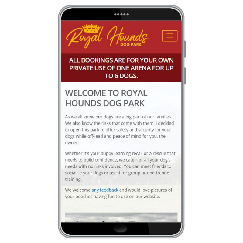 Royal Hounds Dog Park Gallery Image - Broadbiz Web Services Ltd.