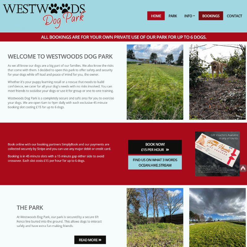Image representing Launch of Westwoods Dog Park Website from Broadbiz Web Services Ltd.