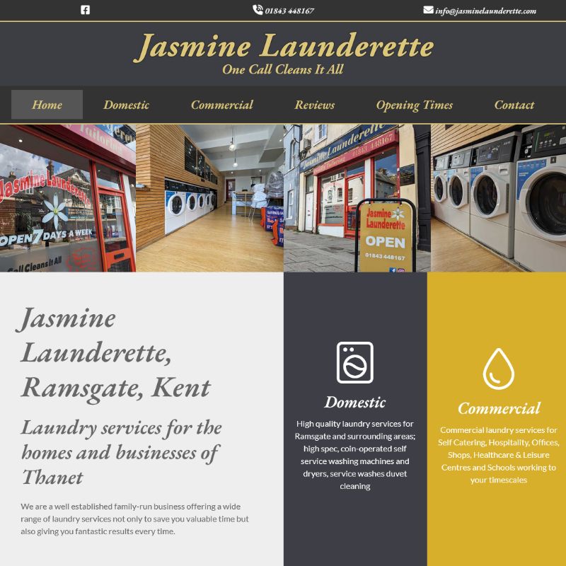 Image representing Launch of Jasmine Launderette Website from Broadbiz Web Services Ltd.