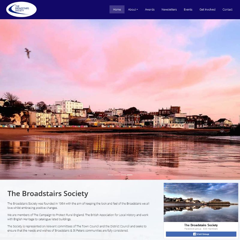 Image representing Community: Broadstairs Society Redesign from Broadbiz Web Services Ltd.