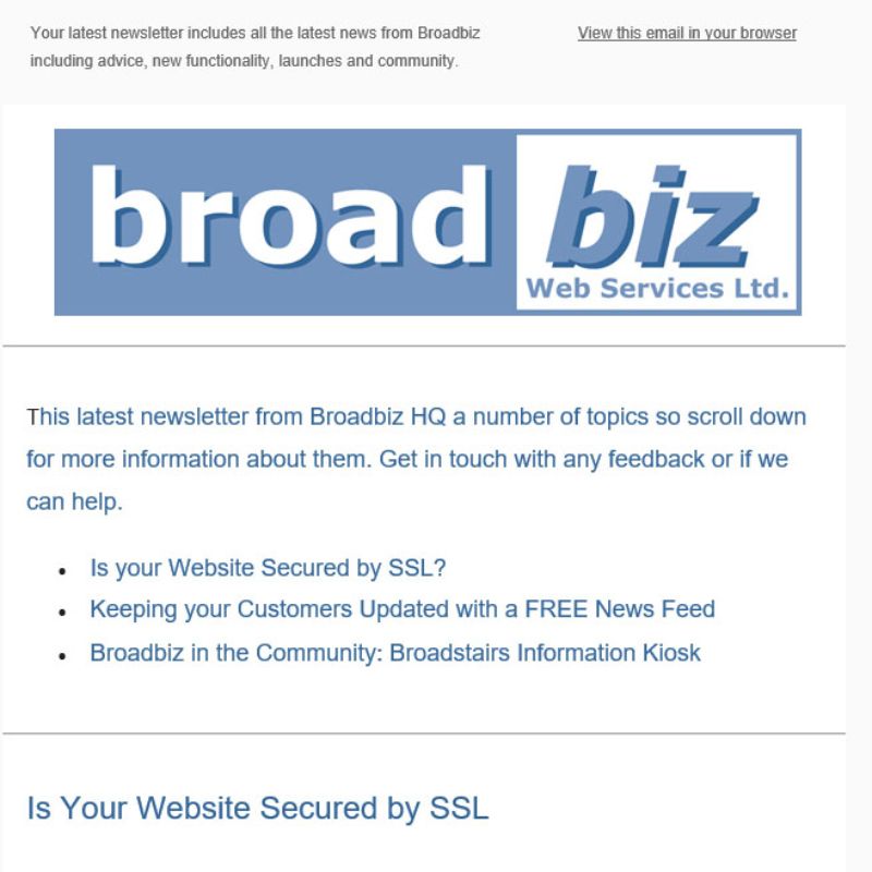 Image representing Our New Newsletter Scheduling for 2024 from Broadbiz Web Services Ltd.