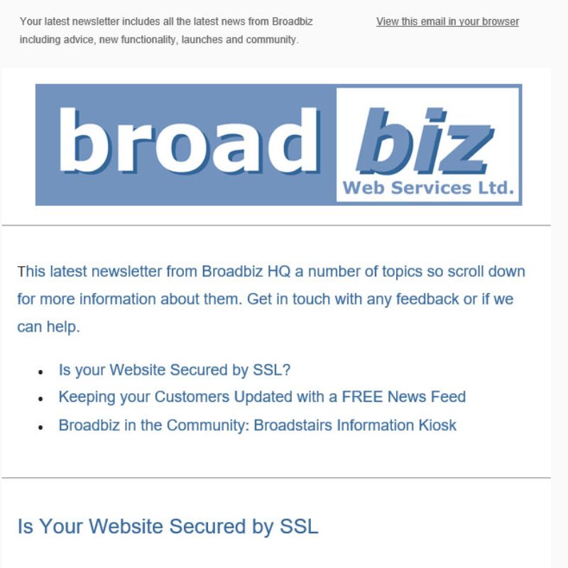  - Broadbiz Web Services Ltd. Project